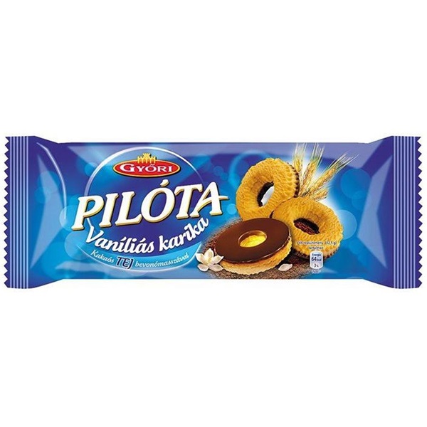 Győri Pilóta 150 g-os tejcsokoládés vaníliás karika