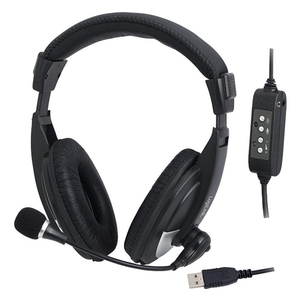 HDS LogiLink HS0019 fekete sztereo headset