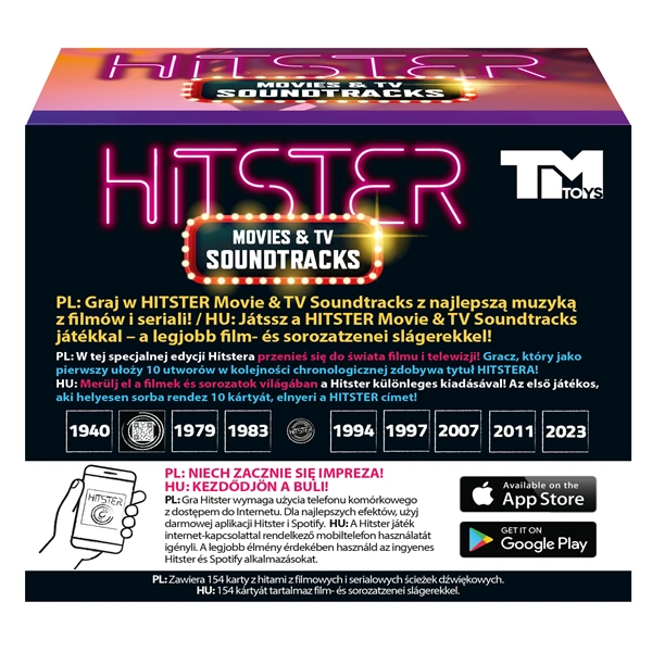 HITSTER mozifilm és TV társasjáték