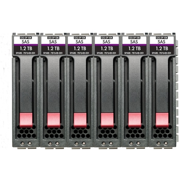 HPE R0Q66A MSA 10.8TB SAS 12G Enterprise 10K SFF (2.5in) M2 3yr Wty 6-pack HDD Bundle