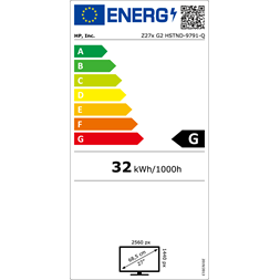 HP 27" 2NJ08A4 Z27x G2 QHD IPS HDMI/DP/USB fekete LED monitor