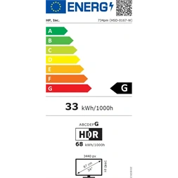 HP 34" Series7 Pro 734pm WQHD HDMI/DP/USB fekete monitor