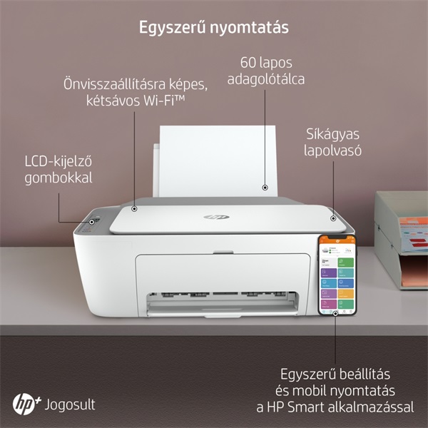 HP DeskJet 2720E tintasugaras multifunkciós Instant Ink ready nyomtató
