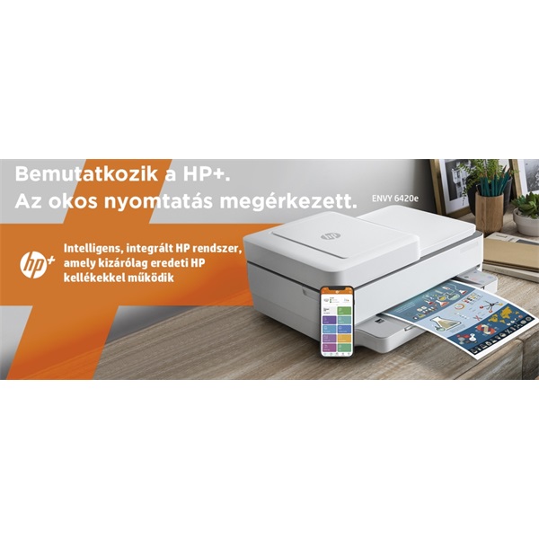 HP Envy Pro 6420E AiO multifunkciós tintasugaras Instant Ink ready nyomtató
