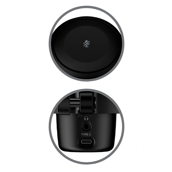 HP HYPERX DuoCast RGB fekete vezetékes mikrofon