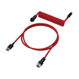 HP HYPERX vörös-fekete USB-C spirálkábel