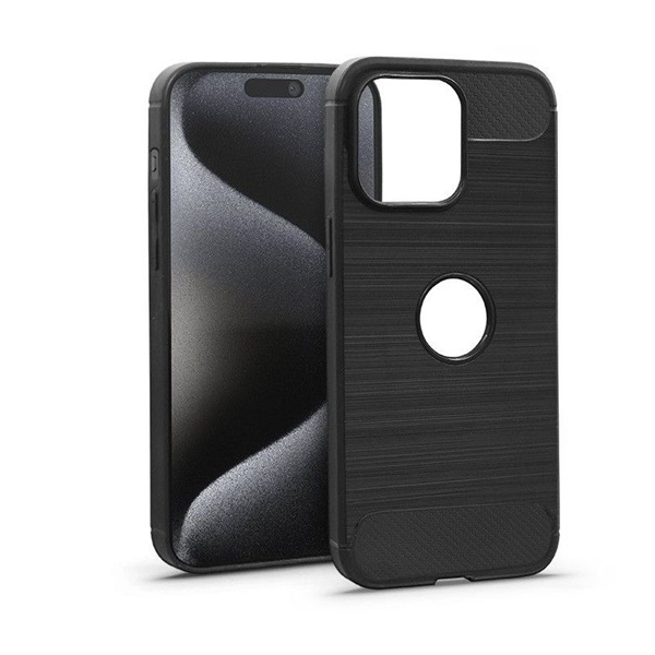 Haffner HF212017 Apple iPhone 15 Pro Max Carbon fekete szilikon tok