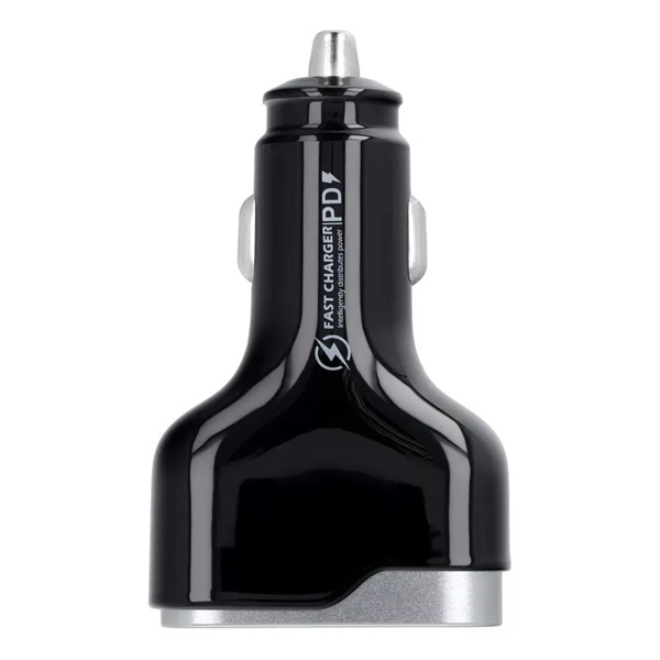 Haffner HF227295 65W USB C/USB fekete szivargyújtós töltő adapter