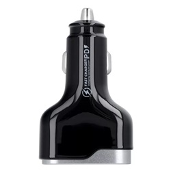 Haffner HF227295 65W USB C/USB fekete szivargyújtós töltő adapter