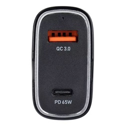 Haffner HF227295 65W USB C/USB fekete szivargyújtós töltő adapter