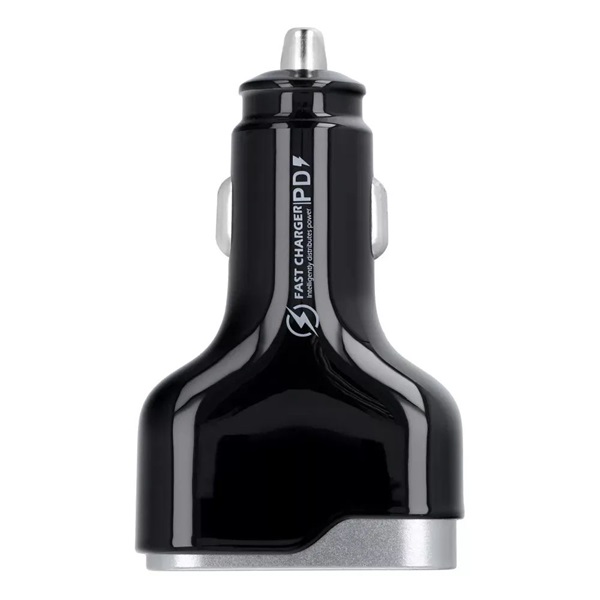 Haffner HF227301 66W 2xUSB C/2xUSB fekete szivargyújtós töltő adapter