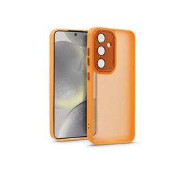 Haffner HF238413 Samsung Galaxy S24 Variete narancs hátlap kameravédő peremmel, lencsevédő üveggel