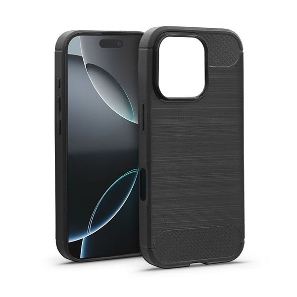 Haffner HF304316 Apple iPhone 16 Pro Max Carbon fekete szilikon tok