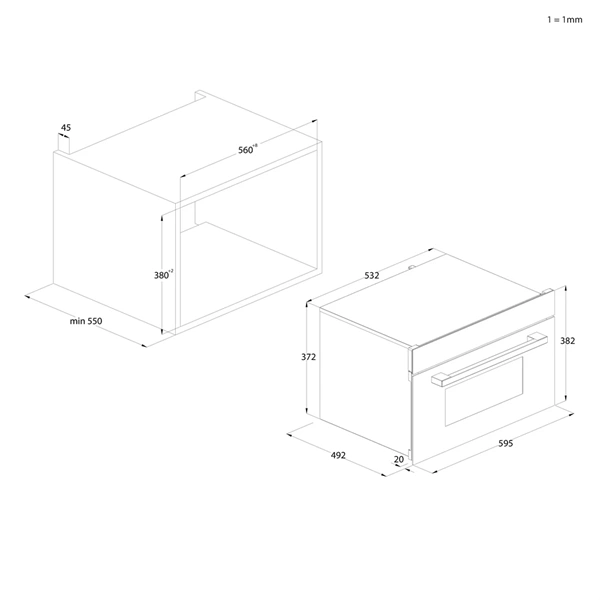 Haier H38DMWID46NB 900W 34L fekete beépíthető mikrohullámú sütő