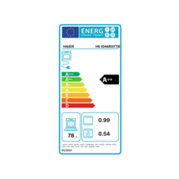 Haier H6 ID46R5YTB fekete, beépíthető, sütőtér: 78L, sütő