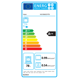Haier H6 ID66G5YTB fekete, beépíthető, sütőtér: 78L, sütő