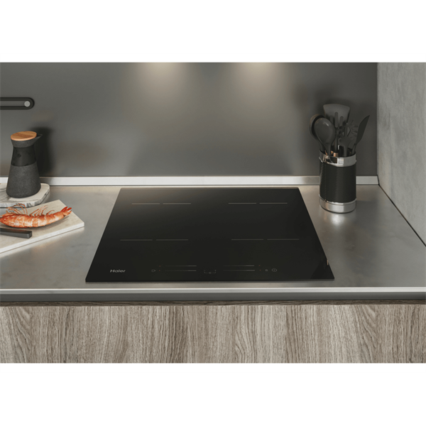 Haier HAISJ64MC fekete, beépíthető, indukciós, főzőzóna: 4, beépíthető méret: 56cm, főzőlap