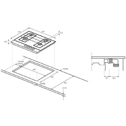 Haier HAVG5BF4S2B/1 fekete, beépíthető, gáz, főzőzóna: 4, beépíthető méret: 56cm, főzőlap