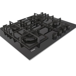 Haier HAVG5BF4S2B/1 fekete, beépíthető, gáz, főzőzóna: 4, beépíthető méret: 56cm, főzőlap