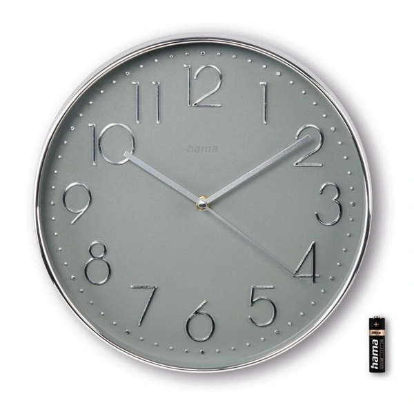 Hama 00185874 Corsica 30cm ezüst falióra