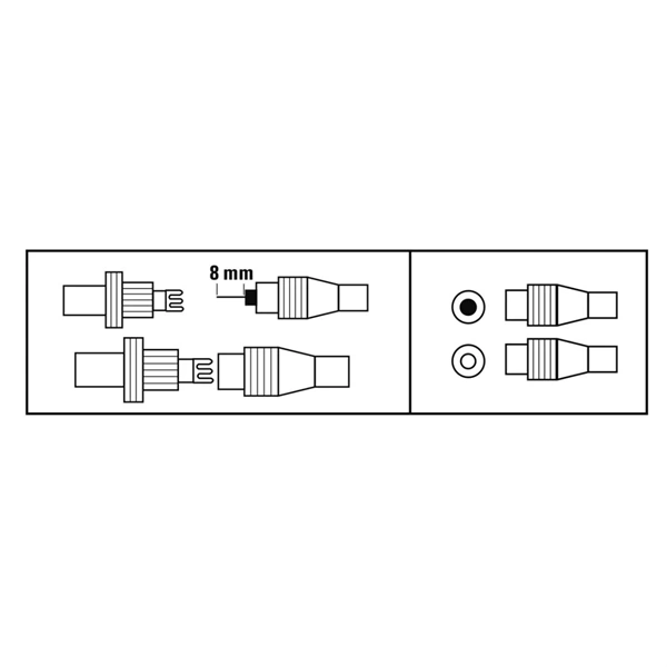 Hama 00205211 koax anya + koax apa szerelhető fém adapter