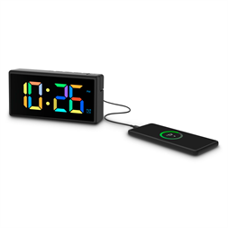 Hama 00222208 IBIZA USB fekete digitális ébresztóra
