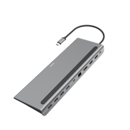 Hama 200100 4x USB3.2, 2xHDMI,1xDP,1xLAN,1xUSB-C,1xPD, USB 3.2 TYPE-C dokkoló adapter