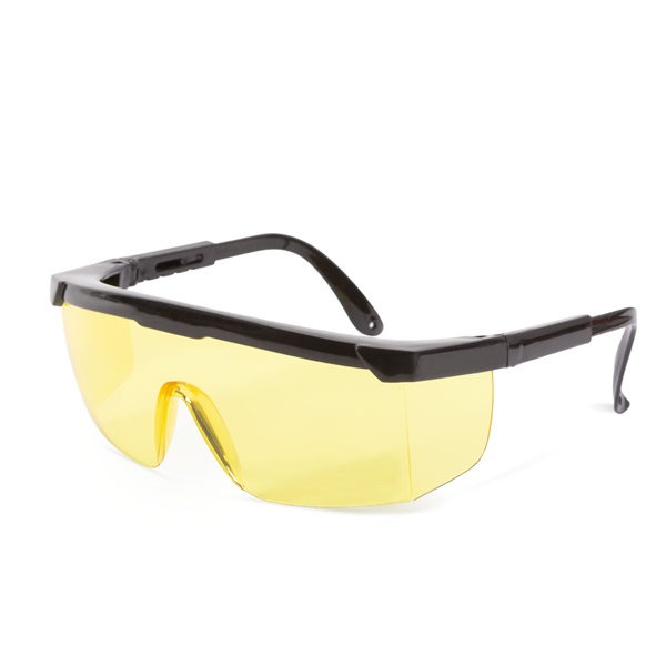 Handy 10384YE professzionális sárga védőszemüveg szemüvegeseknek, UV védelemmel