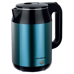 Hausberg HB-3623BL 2,2L-es kék dupla falú acél vízforraló