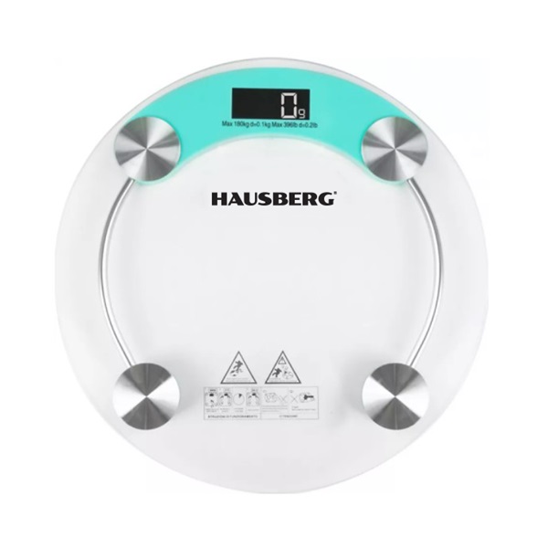 Hausberg HB-6000BL kék üveg fürdőszobai mérleg