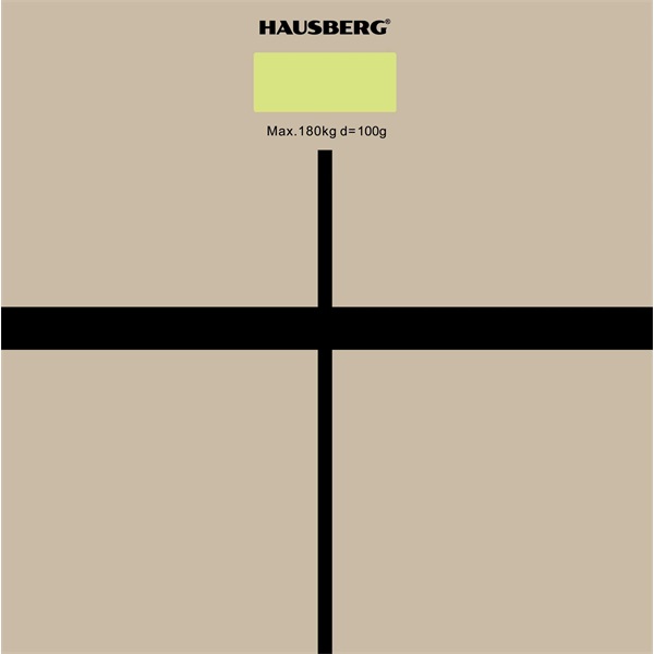 Hausberg HB-6003AB üveg fürdőszobai mérleg bézs (Újszerű)