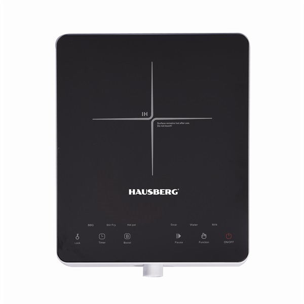 Hausberg HB-1526AB 2000W fekete-fehér  elektromos egylapos indukciós főzőlap érintésvezérléssel