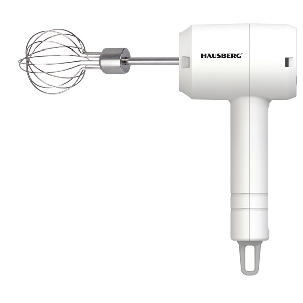 Hausberg HB-4110 20W fehér akkumulátoros kézi mixer, 800mAh
