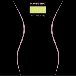 Hausberg HB-6003NG üveg fürdőszobai mérleg fekete
