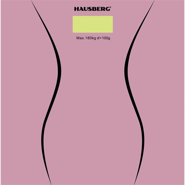 Hausberg HB-6003RZ üveg fürdőszobai mérleg rózsaszín