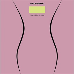 Hausberg HB-6003RZ üveg fürdőszobai mérleg rózsaszín