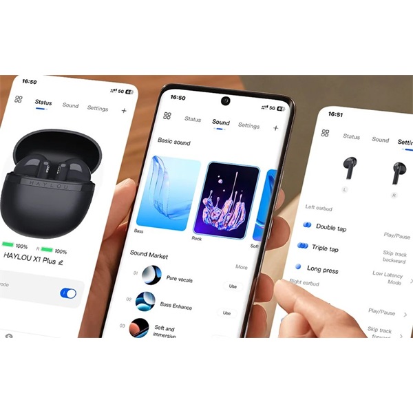 Haylou X1 Plus True Wireless Bluetooth fehér fülhallgató