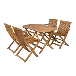 Hecht Basic Set 4 székes fa kerti bútor szett