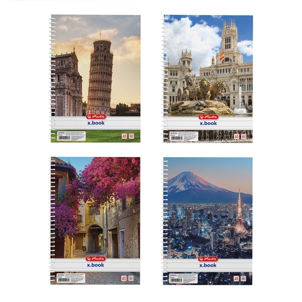 Herlitz City A5 80 lapos vonalas spirálfüzet