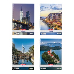 Herlitz City II A4 70 lap kockás spirálfüzet