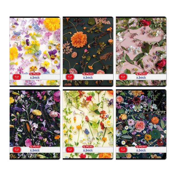 Herlitz Flower II A4 87-32 kockás füzet