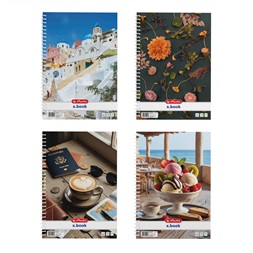 Herlitz Mix A4 70 lap sima spirálfüzet