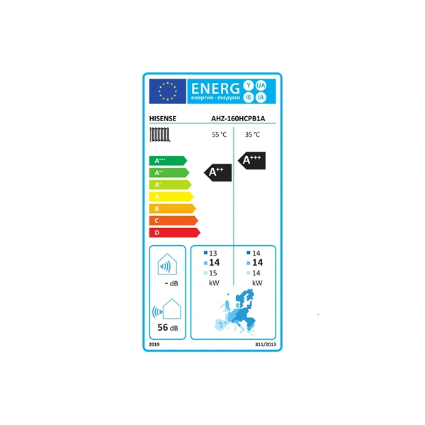 HISENSE Hi-Therma II monoblokk hőszivattyú 16 kW, R290, 1 fázis