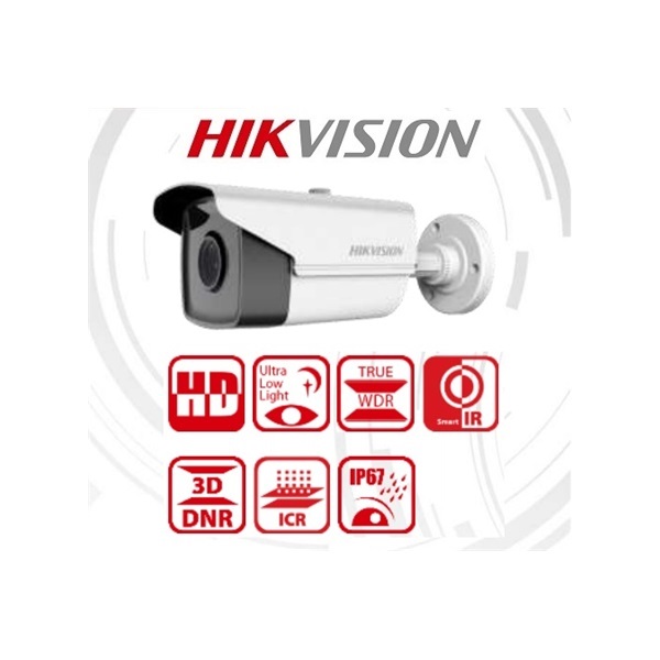 Hikvision DS-2CE16D8T-IT3F kültéri, 2MP, 2,8mm, IR60m, 4in1 HD analóg csőkamera