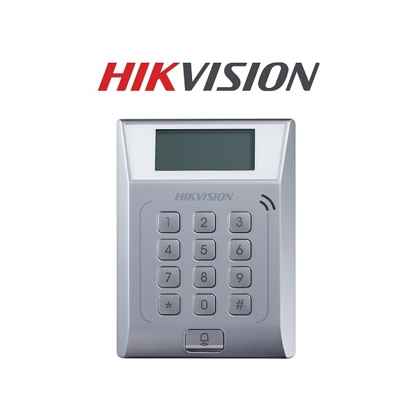 Hikvision DS-K1T802M Mifare(13.56Mhz), LCD, kártya/kód, RJ45 beléptető vezérlő
