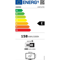 Hisense 100" 100E7QPRO 4K UHD Smart Gamer QLED TV