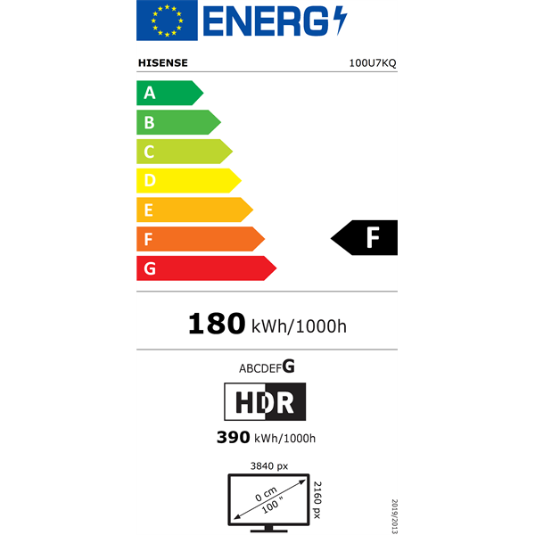 Hisense 100" 100U7KQ 4K UHD Smart Mini-LED ULED TV (Újracsomagolt)