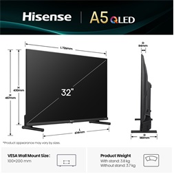 Hisense 32" 32A5Q Full HD Smart QLED TV (Újszerű)