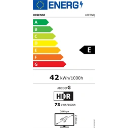 Hisense 43" 43E7NQ 4K UHD Smart QLED TV (Újszerű)