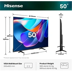 Hisense 50" 50A6S 4K UHD Smart LED TV